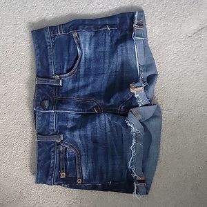 American eagle shortie cut off shorts super stretch shortie dark denim